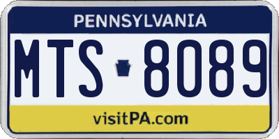 PA license plate MTS8089