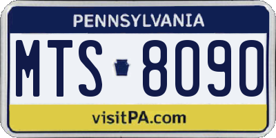 PA license plate MTS8090