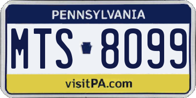 PA license plate MTS8099