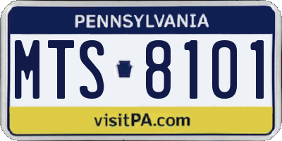 PA license plate MTS8101