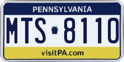 PA license plate MTS8110