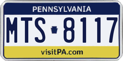 PA license plate MTS8117