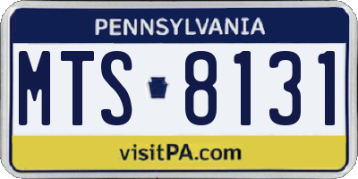 PA license plate MTS8131