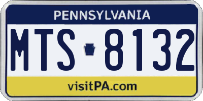 PA license plate MTS8132