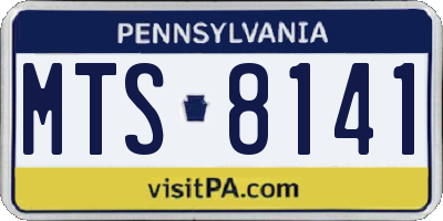 PA license plate MTS8141