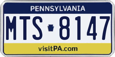 PA license plate MTS8147