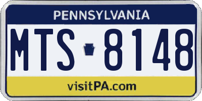 PA license plate MTS8148