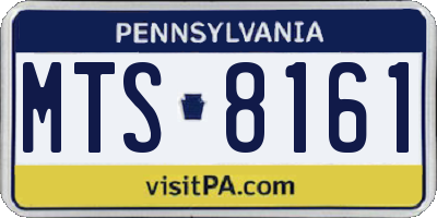 PA license plate MTS8161