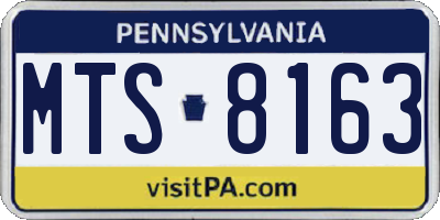 PA license plate MTS8163