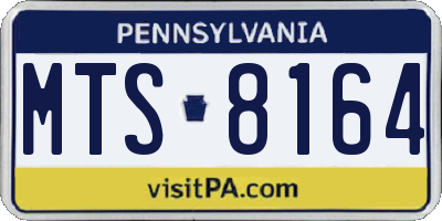 PA license plate MTS8164