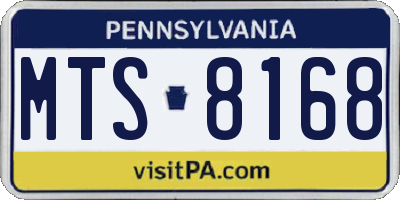 PA license plate MTS8168