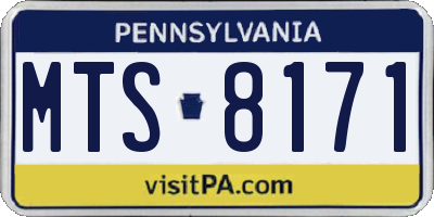 PA license plate MTS8171