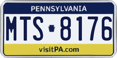 PA license plate MTS8176
