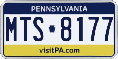 PA license plate MTS8177