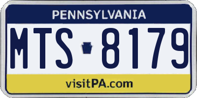 PA license plate MTS8179