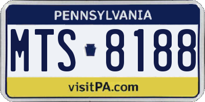 PA license plate MTS8188
