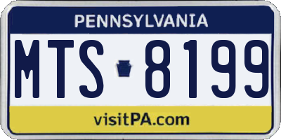 PA license plate MTS8199