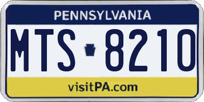 PA license plate MTS8210