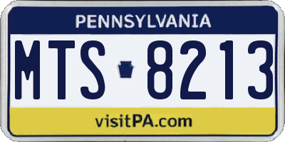 PA license plate MTS8213