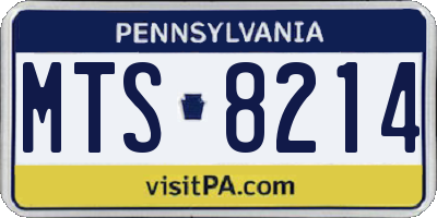 PA license plate MTS8214