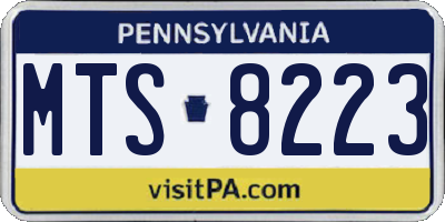 PA license plate MTS8223