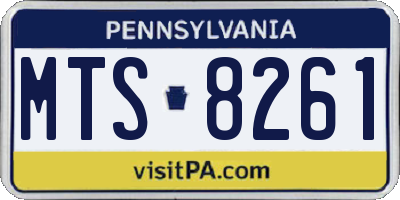PA license plate MTS8261