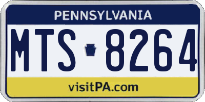 PA license plate MTS8264