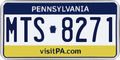 PA license plate MTS8271