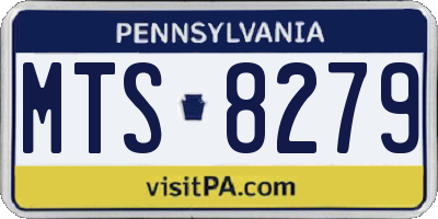 PA license plate MTS8279