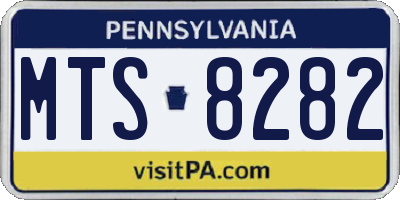 PA license plate MTS8282