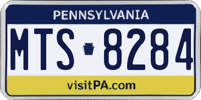 PA license plate MTS8284