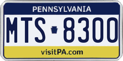 PA license plate MTS8300