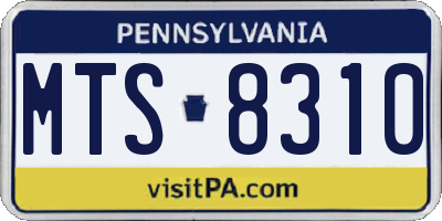 PA license plate MTS8310