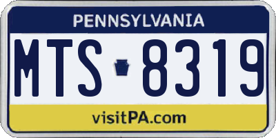 PA license plate MTS8319