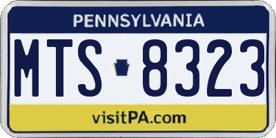 PA license plate MTS8323