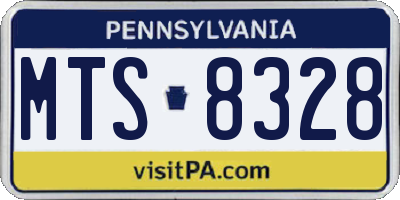 PA license plate MTS8328