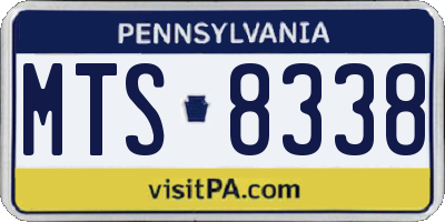 PA license plate MTS8338