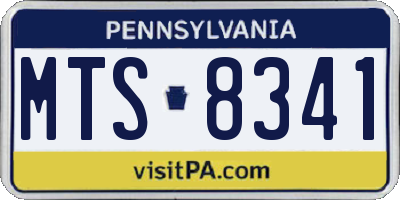PA license plate MTS8341
