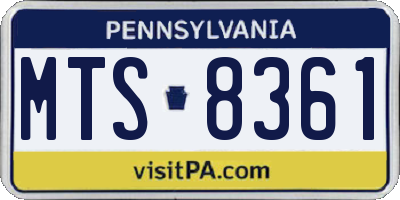 PA license plate MTS8361