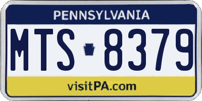 PA license plate MTS8379