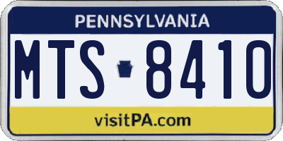 PA license plate MTS8410