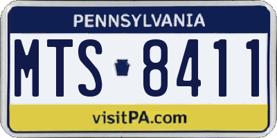 PA license plate MTS8411