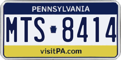 PA license plate MTS8414