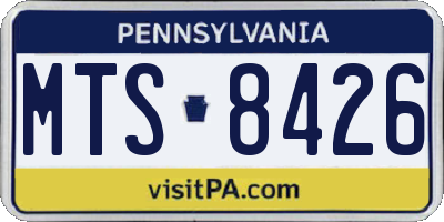 PA license plate MTS8426