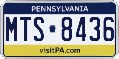 PA license plate MTS8436