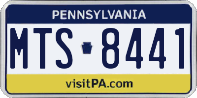 PA license plate MTS8441