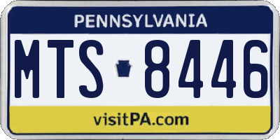 PA license plate MTS8446