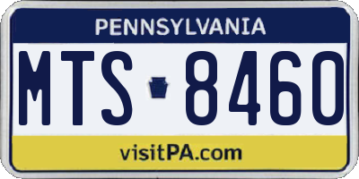 PA license plate MTS8460