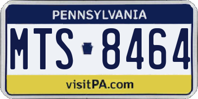 PA license plate MTS8464