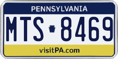 PA license plate MTS8469